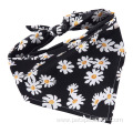 Custom flower print cotton fashionable pet bandana